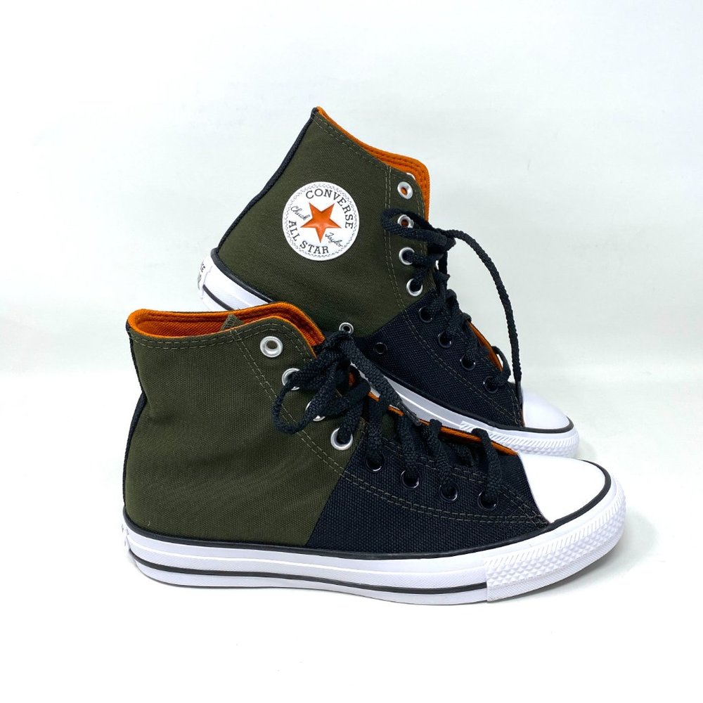 Converse Women's Size CT All Star High CARGO KHAK Black Canvas Sneakers 171688F
